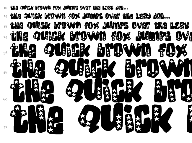 American Donuts font waterfall